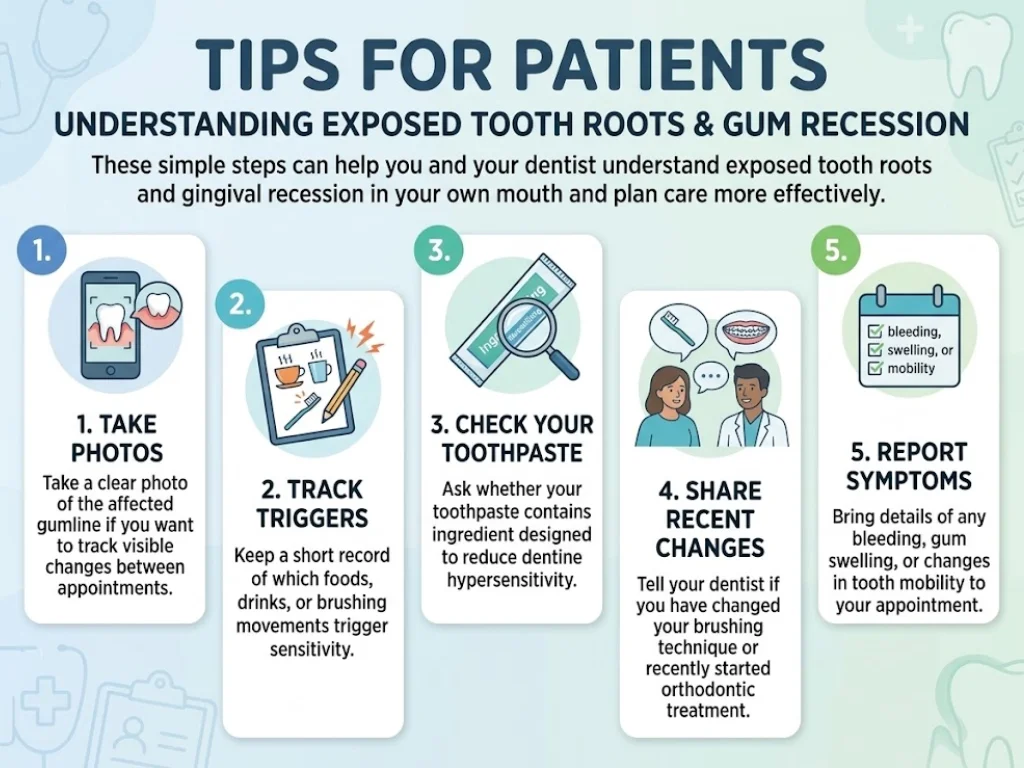 Exposed Tooth Roots and Gingival Recession infographic